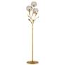 Currey &amp; Company Dandelion 71 1/2" Silver and Gold Floor Lamp