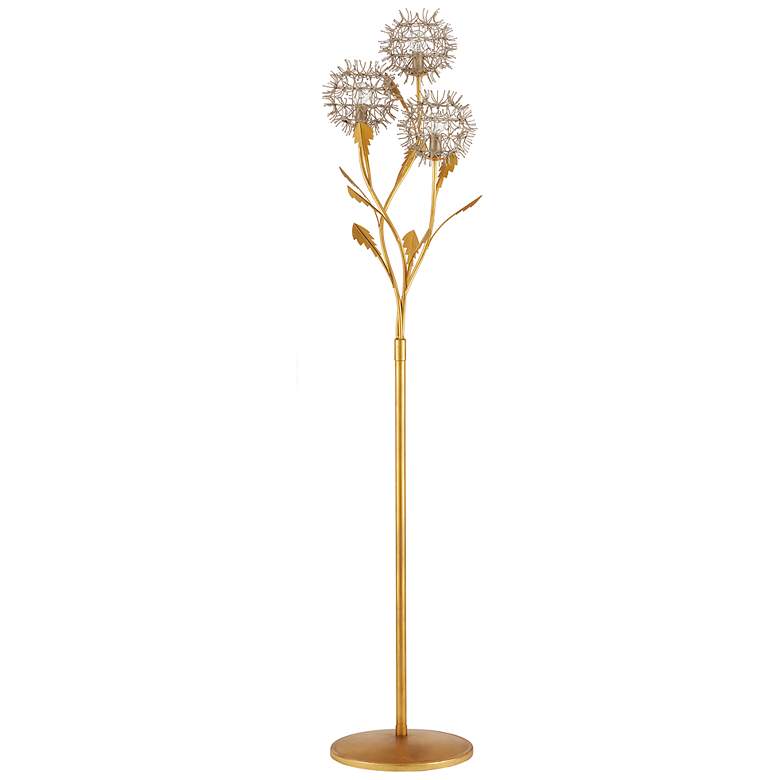 Image 2 Currey & Company Dandelion 71 1/2" Silver and Gold Floor Lamp more views
