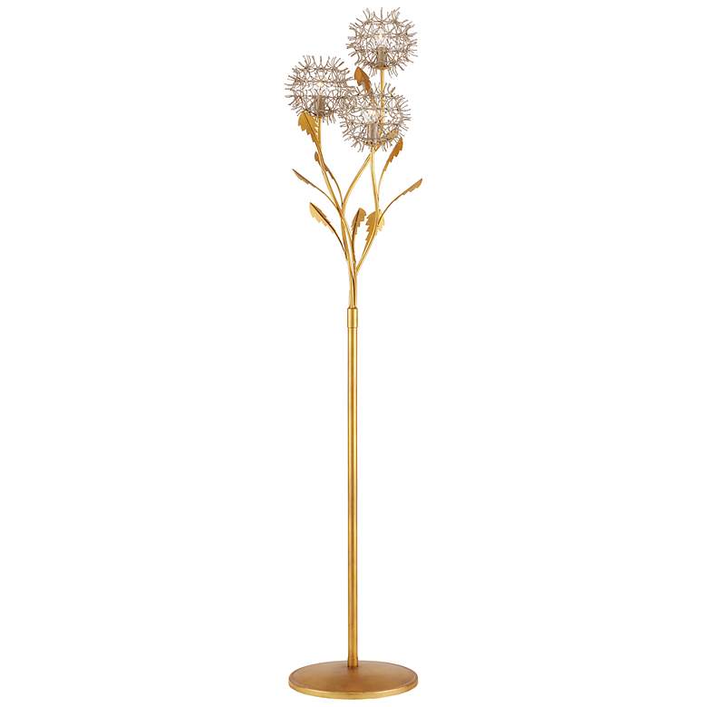 Image 3 Currey & Company Dandelion 71 1/2" Silver and Gold Floor Lamp more views