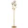 Currey & Company Dandelion Gold and Silver 3-Light Tree Floor Lamp