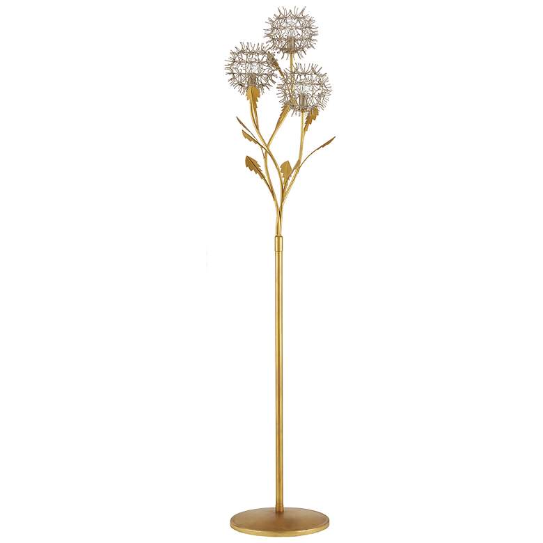 Image 2 Currey & Company Dandelion Gold and Silver 3-Light Tree Floor Lamp more views