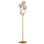 2_Currey & Company Dandelion Gold and Silver 3-Light Tree Floor Lamp more views