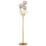 3_Currey & Company Dandelion Gold and Silver 3-Light Tree Floor Lamp more views