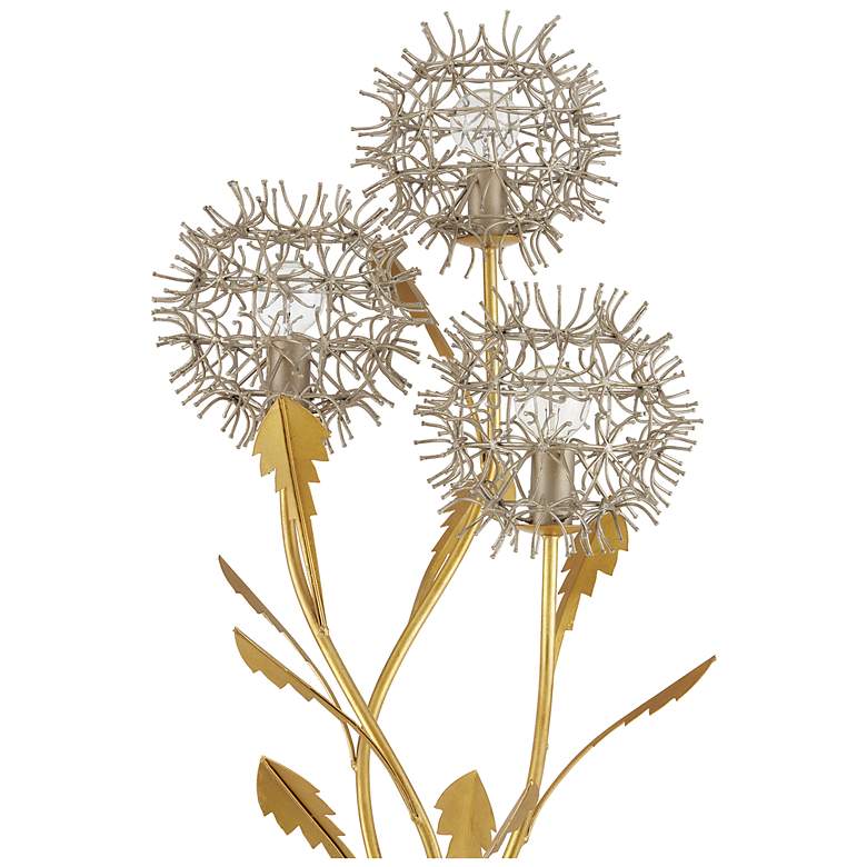 Image 5 Currey & Company Dandelion Gold and Silver 3-Light Tree Floor Lamp more views