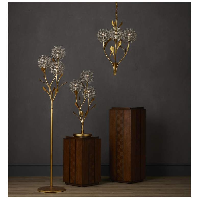 Image 6 Currey & Company Dandelion Gold and Silver 3-Light Tree Floor Lamp more views