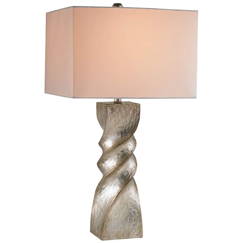 Image 1 Currey and Company Danzey Polished Silver Leaf Table Lamp