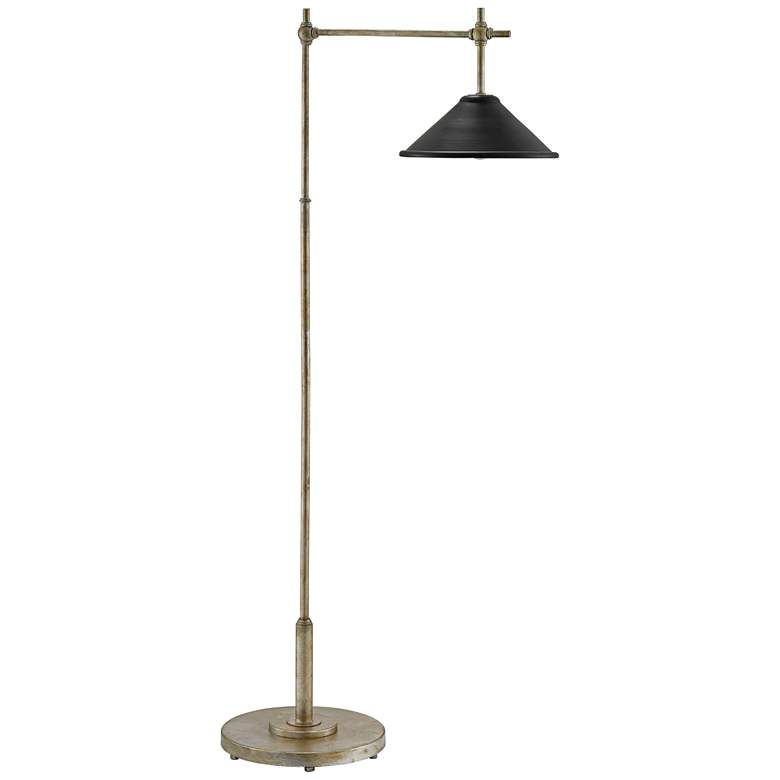 Image 1 Currey &amp; Company Dao 54 inch Silver Granello Metal Floor Lamp