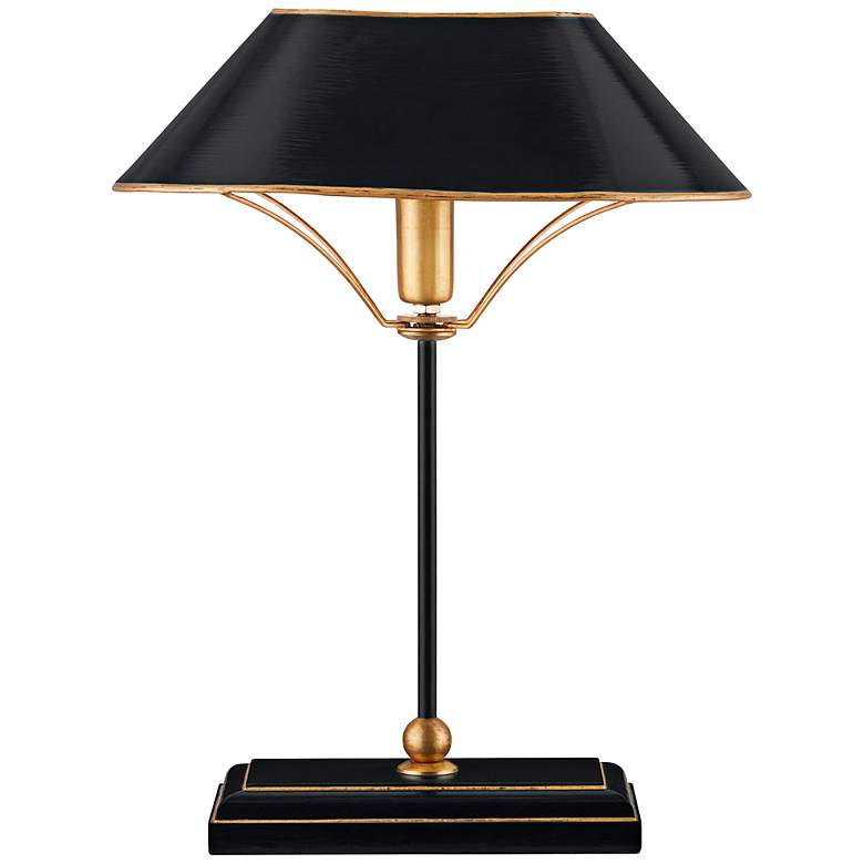 Image 1 Currey & Company Daphne 16 1/2"H Black and Gold Table Lamp