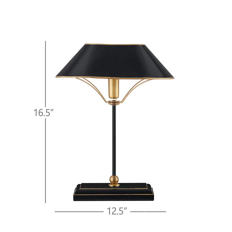 Image 7 Currey & Company Daphne 16 1/2"H Black and Gold Table Lamp more views