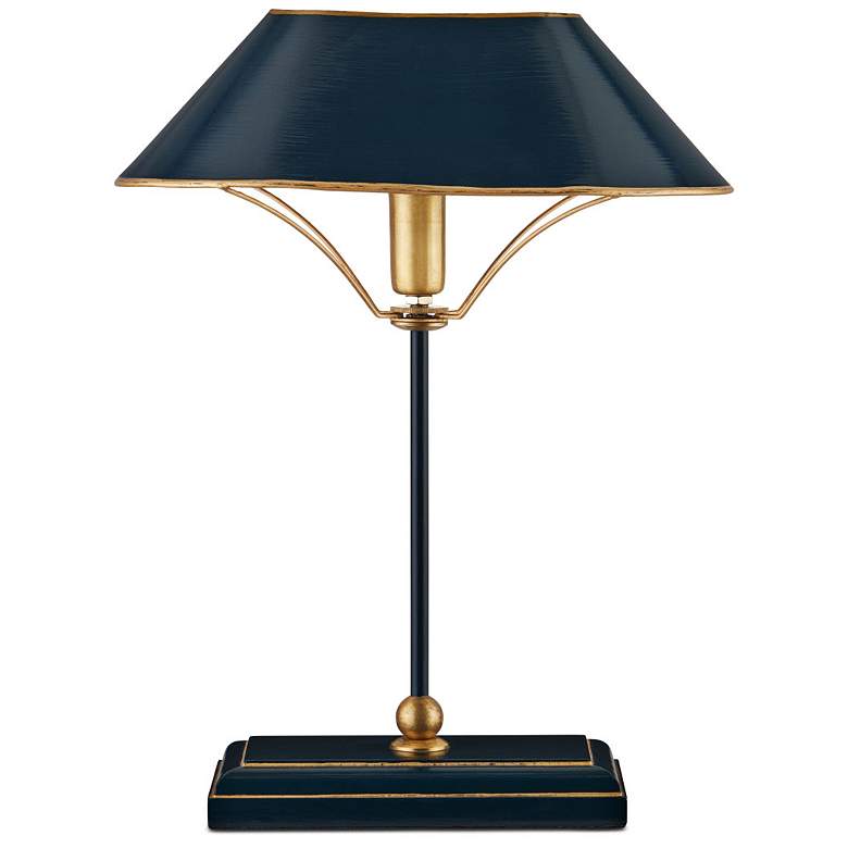 Image 1 Currey & Company Daphne 16 1/2"H Navy and Gold Table Lamp