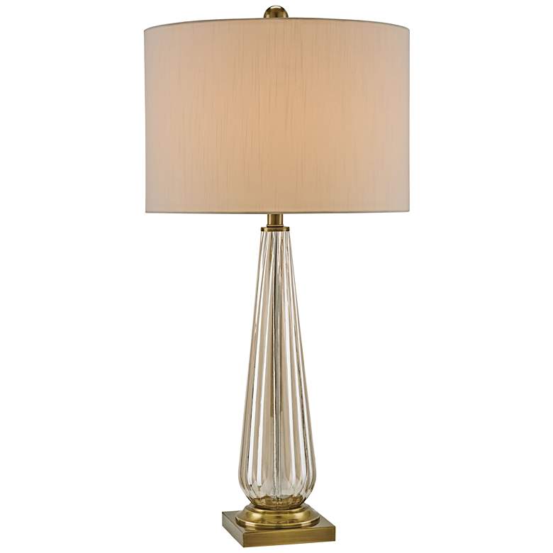 Image 1 Currey and Company Daphne Amber Glass Table Lamp