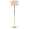 Currey and Company Dashwood Teak and Brushed Brass Floor Lamp