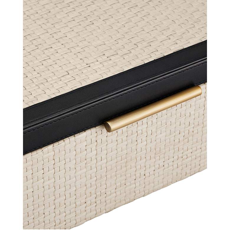 Image 2 Currey & Company Deanna Raffia and Leather Box Set of 2 more views