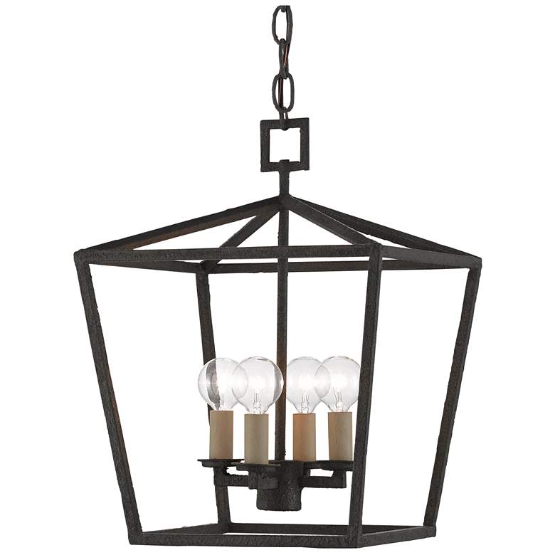 Image 1 Currey & Company Denison 12" Small Black 4-Light Lantern