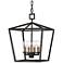 Currey & Company Denison 12" Small Black 4-Light Lantern