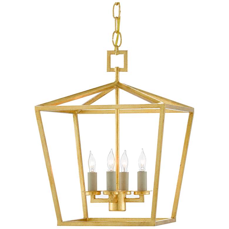 Image 1 Currey & Company Denison 12" Small Gold 4-Light Lantern