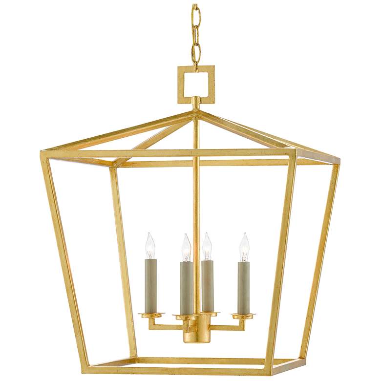 Image 1 Currey & Company Denison 18" Medium Gold 4-Light Lantern