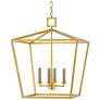 Currey &#38; Company Denison 18" Medium Gold 4-Light Lantern