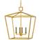 Currey & Company Denison 18" Medium Gold 4-Light Lantern
