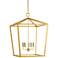 Currey and Company Denison 32" 5-Light Gold Frame Pendant Chandelier