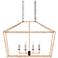 Currey & Company Denison 40" Wide 4-Light Open Rattan Chandelier