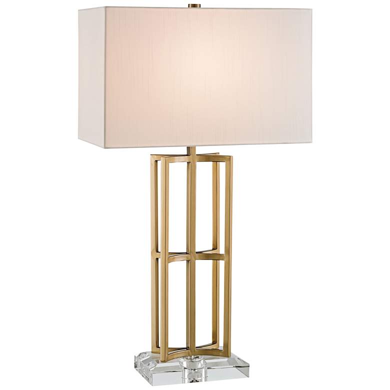 Image 1 Currey and Company Devonside Coffee Brass Metal Table Lamp