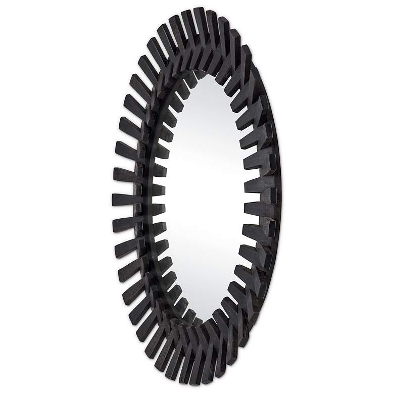 Image 2 Currey & Company Diza Black 48" Oversized Round Wall Mirror more views