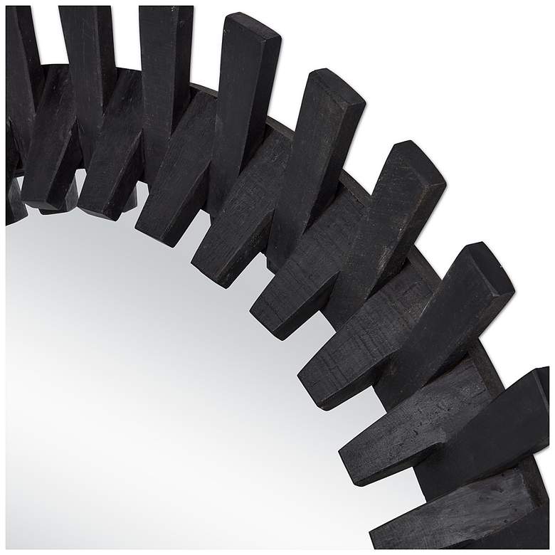 Image 3 Currey & Company Diza Black 48" Oversized Round Wall Mirror more views