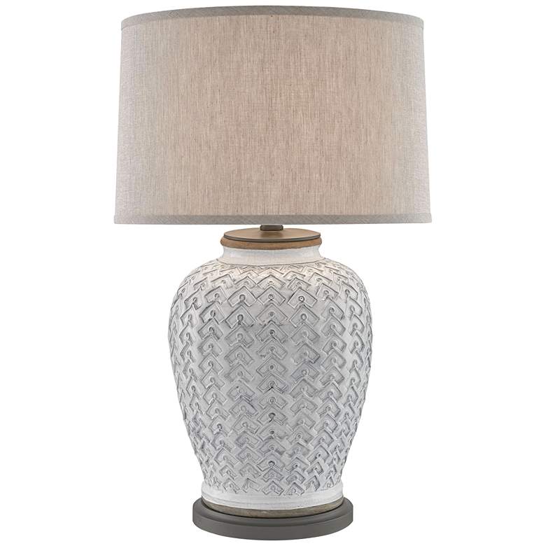 Image 1 Currey and Company Dodington Antique White Table Lamp