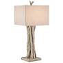 1_Currey and Company Driftwood 34" Whitewash Wood Tree Trunk Table Lamp