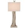 3_Currey and Company Driftwood 34" Whitewash Wood Tree Trunk Table Lamp more views