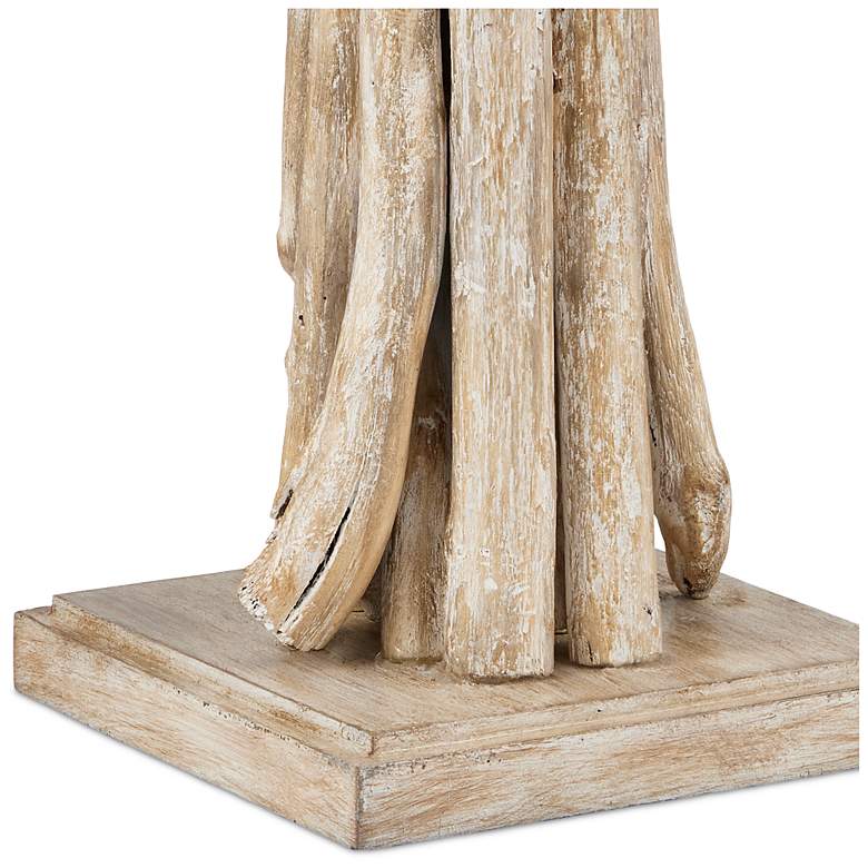 Image 4 Currey and Company Driftwood 34" Whitewash Wood Tree Trunk Table Lamp more views