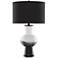Currey and Company Duende White and Black Glass Table Lamp