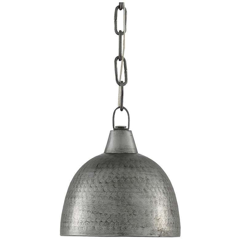 Image 2 Currey & Company Earthshine 8" Small Steel 1-Light Pendant more views