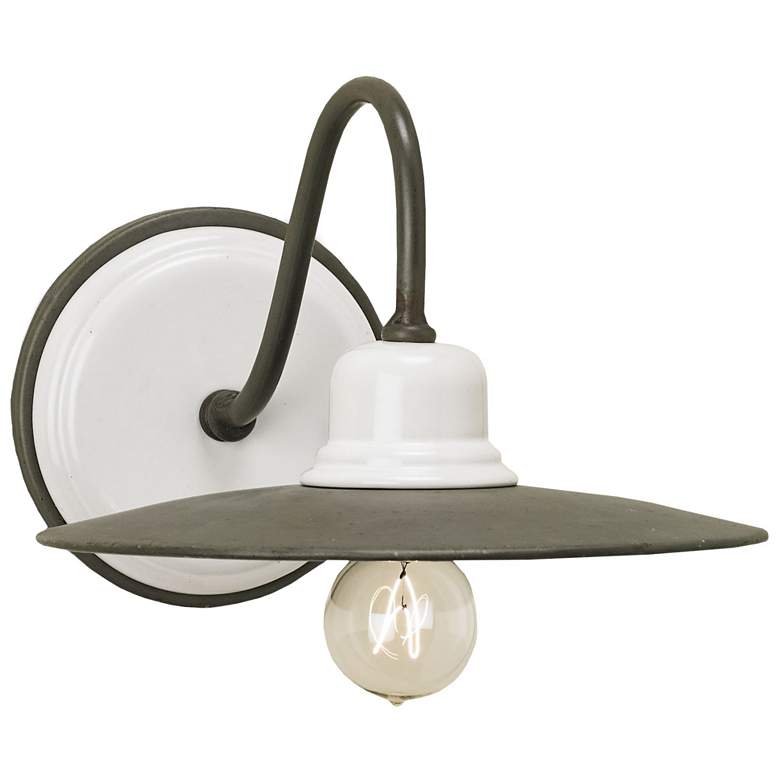 Image 1 Currey & Company Eastleigh Gray & White 1-Light Wall Sconce