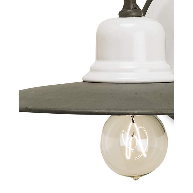Image 2 Currey & Company Eastleigh Gray & White 1-Light Wall Sconce more views