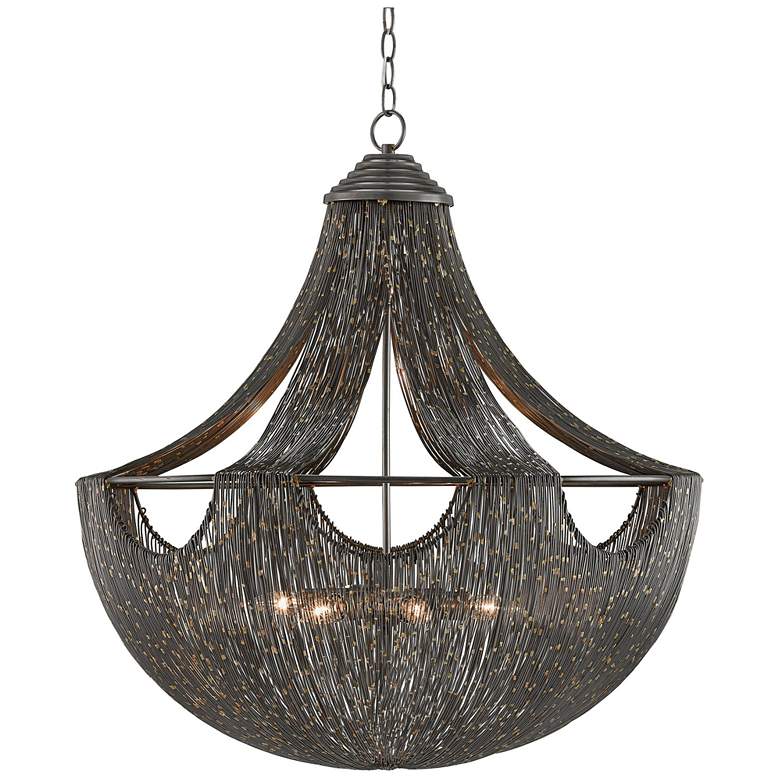 Image 1 Currey & Company Eduardo 30" Iron 6-Light Chandelier