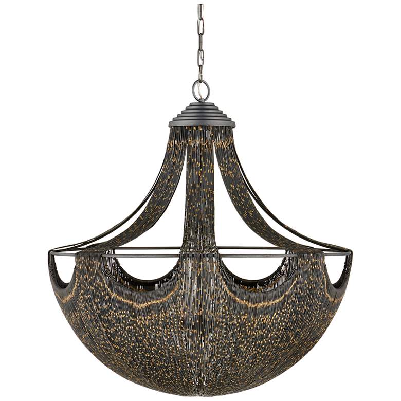 Image 5 Currey & Company Eduardo 30" Iron 6-Light Chandelier more views