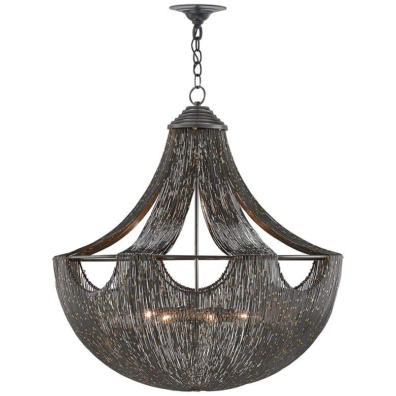 Image 7 Currey & Company Eduardo 30" Iron 6-Light Chandelier more views