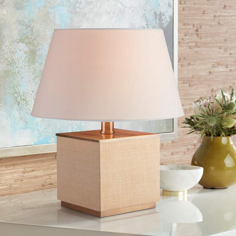 Image 1 Currey and Company Eloise 14 1/2 inchH Natural Accent Table Lamp