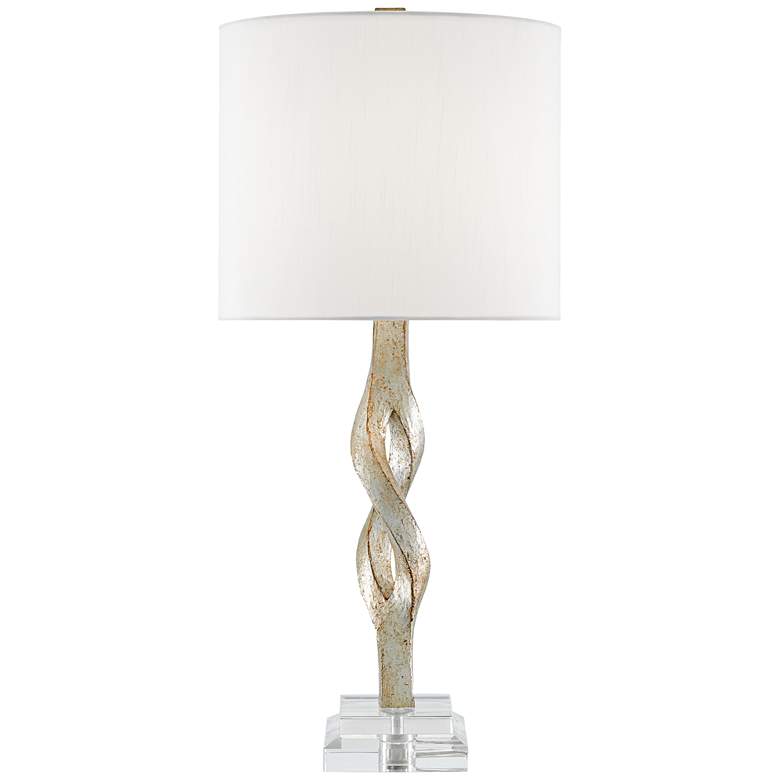 Image 3 Currey & Company Elyx Chinois Silver Leaf Table Lamp more views