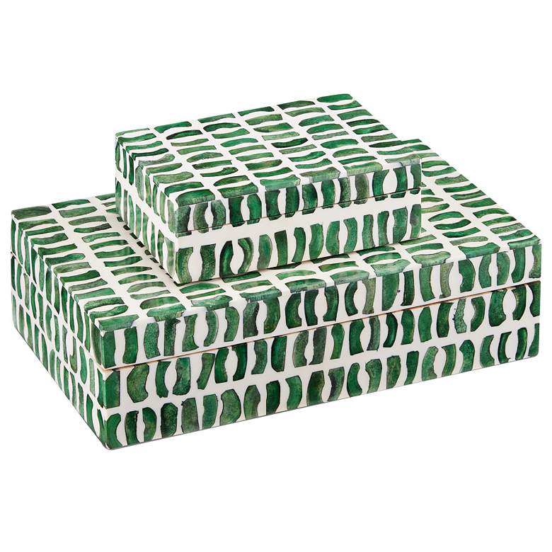 Image 1 Currey & Company Emerald Box Bone Set of 2