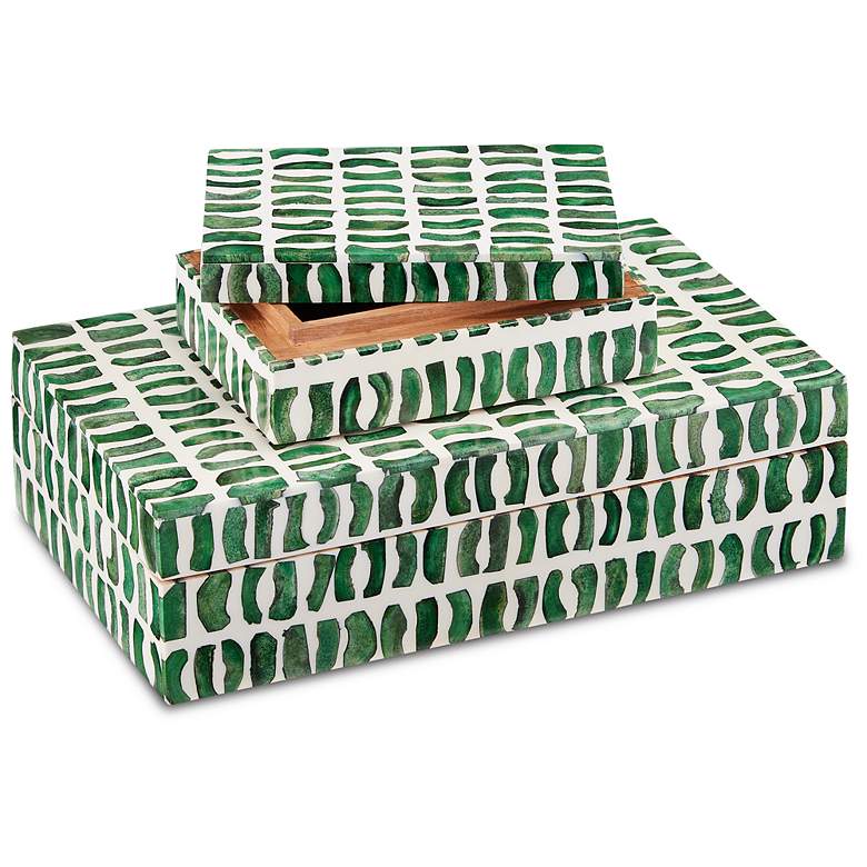 Image 2 Currey & Company Emerald Box Bone Set of 2 more views