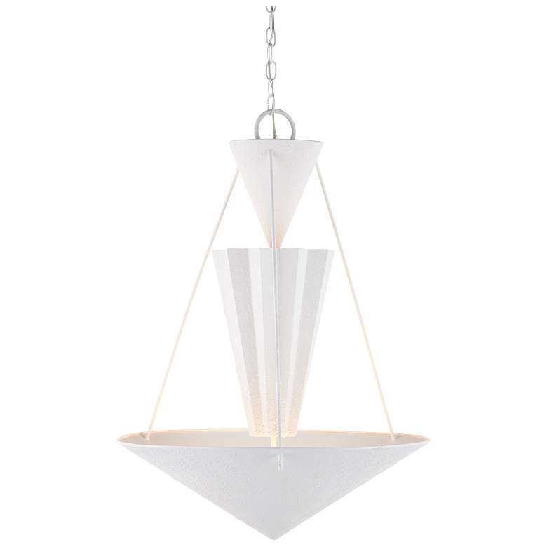 Image 1 Currey & Company Empyrean 22.5" White LED Chandelier