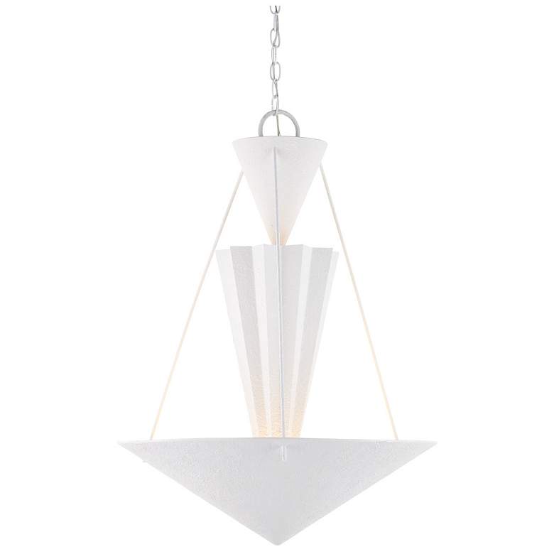 Image 4 Currey & Company Empyrean 22.5" White LED Chandelier more views