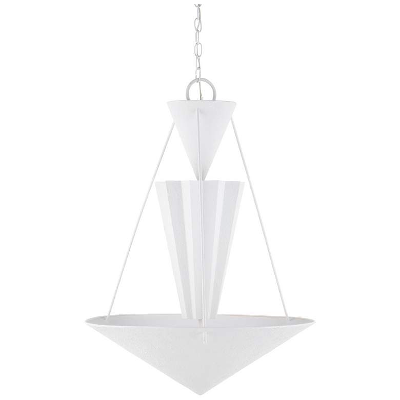 Image 5 Currey & Company Empyrean 22.5" White LED Chandelier more views