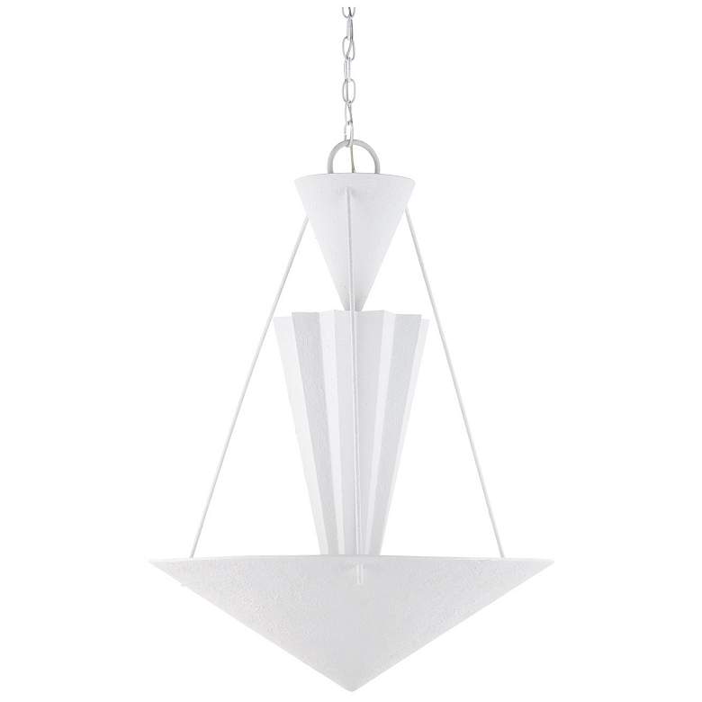 Image 6 Currey & Company Empyrean 22.5" White LED Chandelier more views