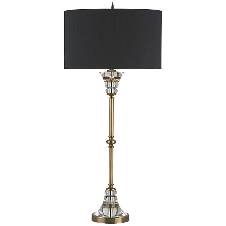 Image 1 Currey and Company Encore Coffee Brass Table Lamp