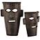 Currey & Company Etu Black Mask Set of 2