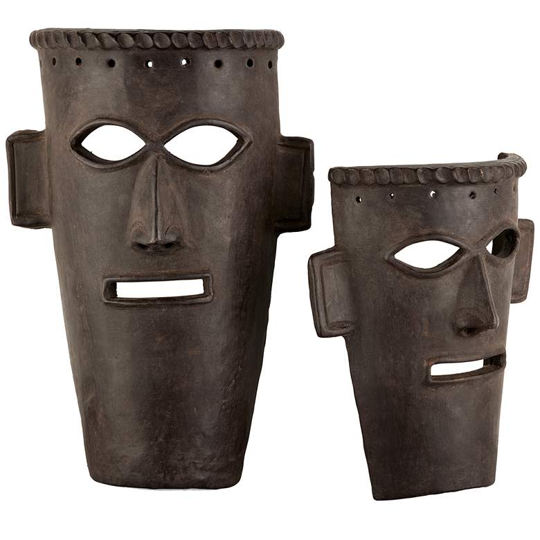 Image 1 Currey & Company Etu Black Mask Set of 2